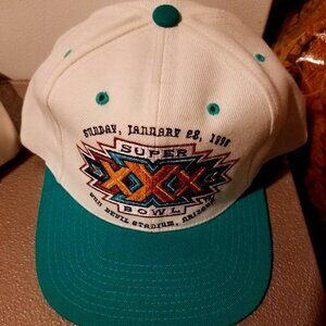 Hat-Superbowl 1996 Arizona White and Aqua